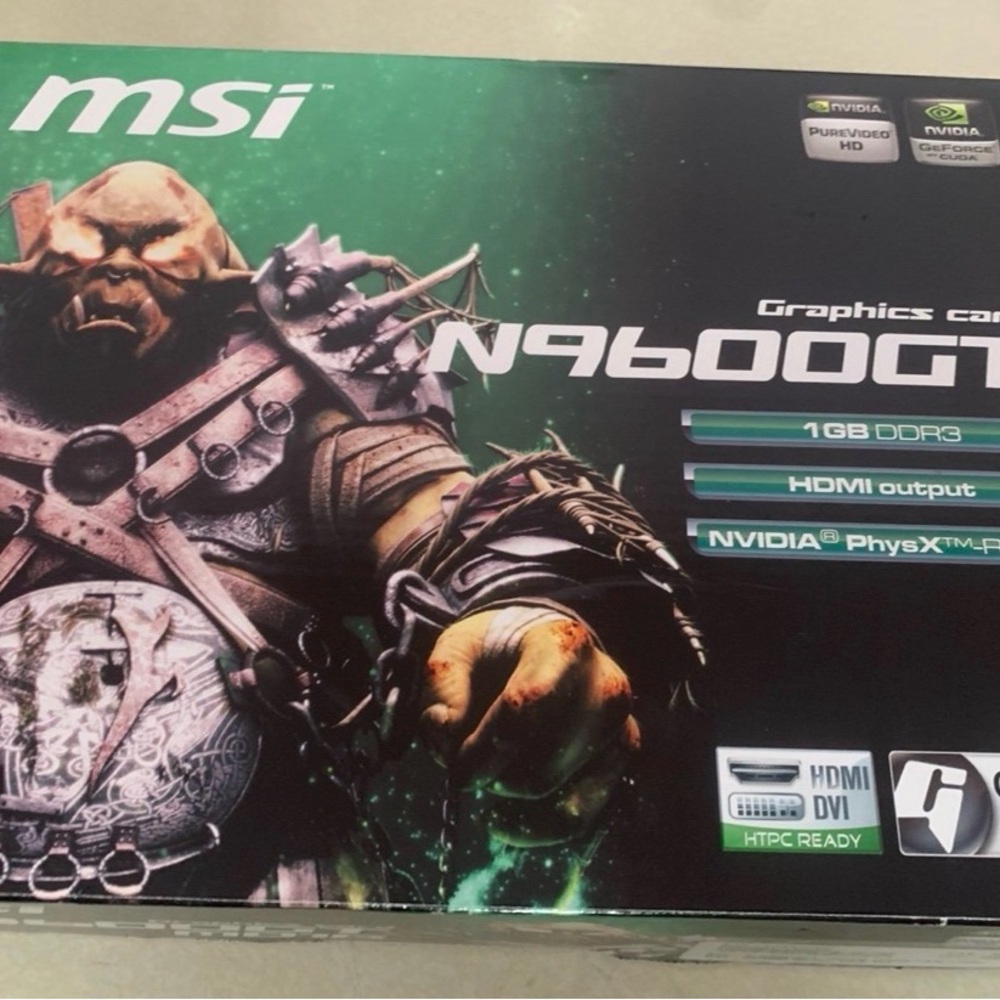 New msi N9600GT NVIDIA Graphics Card Factory Sealed Bag NEW